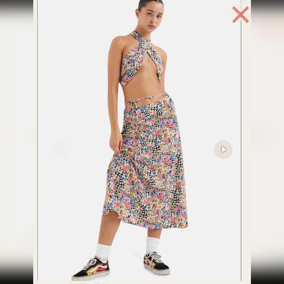 🍋For Love & Lemons Deidre Printed Midi Skirt - Picture 16 of 16